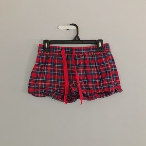 Red GAP Body Mini Plaid Shorts